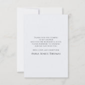 Carte De Remerciements Robe de mariée élégante typographie calligraphie s (Dos)