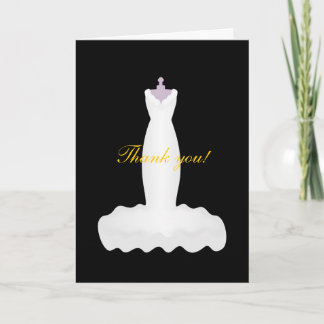 Carte De Remerciements robe de mariée, Merci!