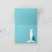 Carte De Remerciements Robe de Mariée Remerciement de Mariage Thème Plage (Intérieur)