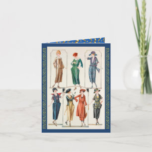 Carte De Remerciements Robe de printemps. (1920)