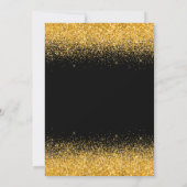 Carte De Remerciements Robe d'or Faux Parties scintillant douce 16 Annive (Dos)