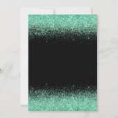 Carte De Remerciements Robe Vert clair Faux Parties scintillant Douce 16  (Dos)