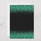 Carte De Remerciements Robe Vert foncé Faux Parties scintillant Douce 16  (Dos)