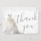 Carte De Remerciements Robes de mariée élégantes pour la fête prénuptiale (Devant)