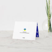 Carte De Remerciements Robot Bleu Spaceship Cupcake (Dos)