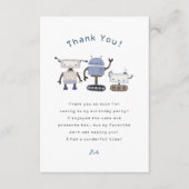 Carte De Remerciements Robot Blue Anniversaire (Devant)