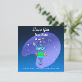 Carte De Remerciements Robot Cool Kids Apprendre à partir de la lecture M (Debout devant)