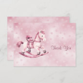 Carte de remerciements rocheuse rose (Devant / Derrière)