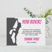 Carte De Remerciements Rock Escalade Party (Debout devant)