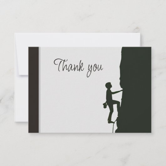 Carte De Remerciements Rock Mountain  Climbing Volunteer Helper Thank You (Devant)