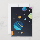 Carte De Remerciements Rocket Ship Space Boy Birthday (Dos)