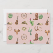 Carte de remerciements rodéo rose d'origine occide (Dos)