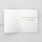 Carte De Remerciements Romance d'Internet (Intérieur)