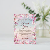 Carte De Remerciements Romance en fleur - Réception de mariage  (Debout devant)