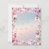 Carte De Remerciements Romance en fleurs - Réception de mariage  (Dos)