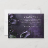 Carte De Remerciements Romance gothique violet foncé (Devant)