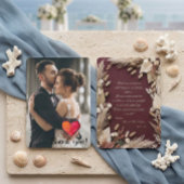 Carte De Remerciements Romantic Custom Photo Floral Boho Rustic