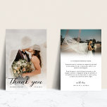 Carte De Remerciements Romantic Elegant Calligraphie Script Photo Mariage<br><div class="desc">Romantique Élégant Calligraphie Script Photo Mariage Carte de remerciements.</div>