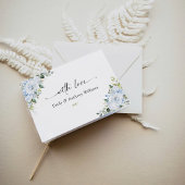 Carte De Remerciements Romantic Light Blue Floral Wedding