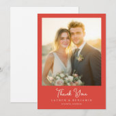 Carte De Remerciements Romantic Photo (Devant / Derrière)