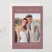 Carte De Remerciements Romantic Photo (Devant / Derrière)