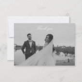 Carte De Remerciements Romantic Purple Crest Photo Wedding (Devant)