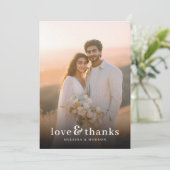 Carte De Remerciements Romantic Warm Sunset Photo (Debout devant)