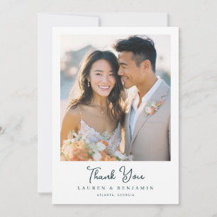 Carte De Remerciements Romantique Beige Élégant Photo
