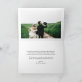 Carte de remerciements romantique de photo de (Intérieur)