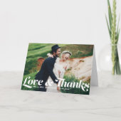 Carte de remerciements romantique de photo de (Devant)