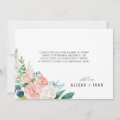 Carte de remerciements romantique des fleurs de pi (Dos)