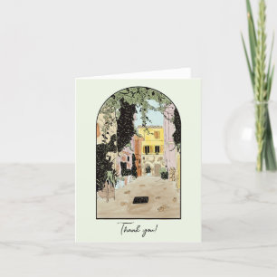 Carte De Remerciements Rome Italie Aquarelle
