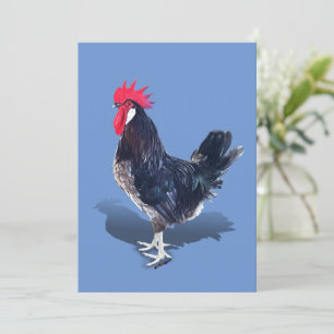 Carte De Remerciements Rooster de Minorque