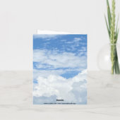 CARTE DE REMERCIEMENTS ROOSTER SKY CLOUDS (Dos)