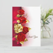 Carte De Remerciements Rose (Debout devant)