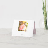 Carte de remerciements Rose (Dos)