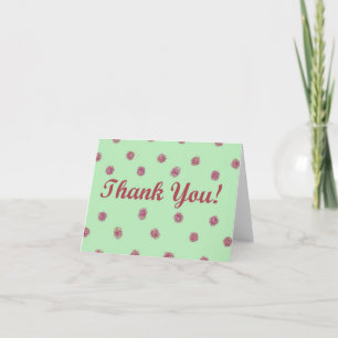 Carte de remerciements rose