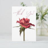 Carte de remerciements rose (Debout devant)