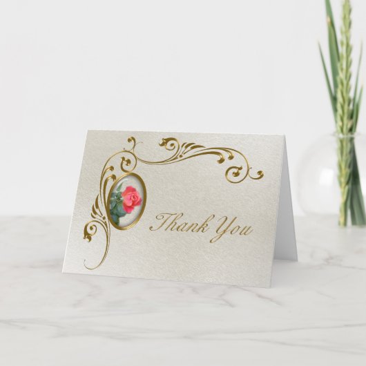 Carte de remerciements rose (Devant)