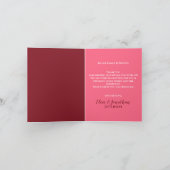 Carte de remerciements rose (Intérieur)