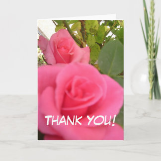 Carte de remerciements rose