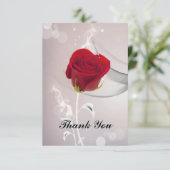 Carte De Remerciements Rose (Debout devant)