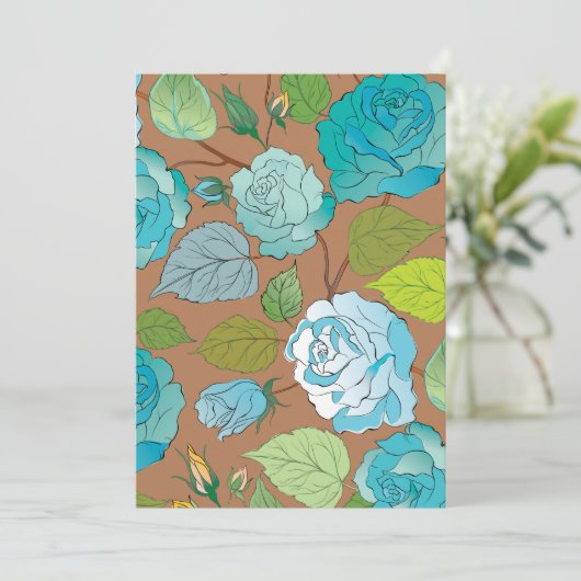 Carte De Remerciements Rose 25 (Debout devant)