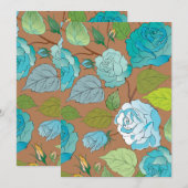 Carte De Remerciements Rose 25 (Devant / Derrière)