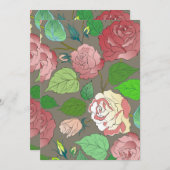 Carte De Remerciements Rose 30 (Devant / Derrière)