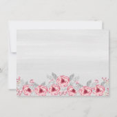Carte De Remerciements Rose | Aquarelle grise Photo florale Baptême (Dos)
