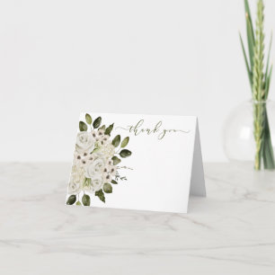 Carte De Remerciements Rose blanche