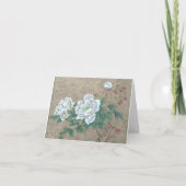 Carte De Remerciements Rose blanche (Devant)