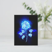 Carte De Remerciements Rose bleu brûlant (Debout devant)