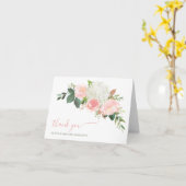 Carte de remerciements Rose Blush (Fleur jaune)